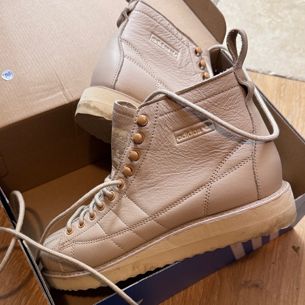 Adidas Beige High-Top Sneakers